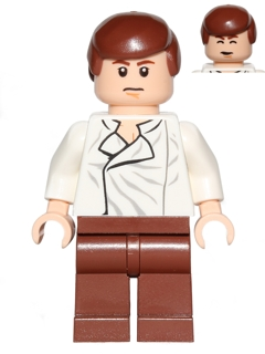 LEGO Minifigure -- Han Solo, Reddish Brown Legs without Holster Pattern (9516)-Star Wars / Star Wars Episode 4/5/6 -- SW0403 -- Creative Brick Builders